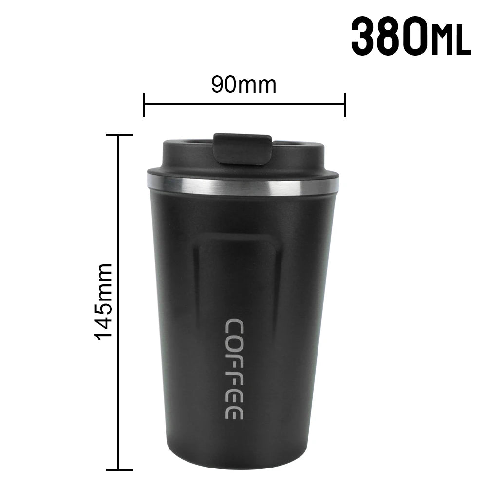 Travel Coffee Mug - Double Wall Stainless Steel Thermos.