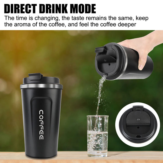 Premium Travel Coffee Mug - Double Wall Stainless Steel Thermos 380/510ML