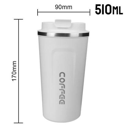 Travel Coffee Mug - Double Wall Stainless Steel Thermos.