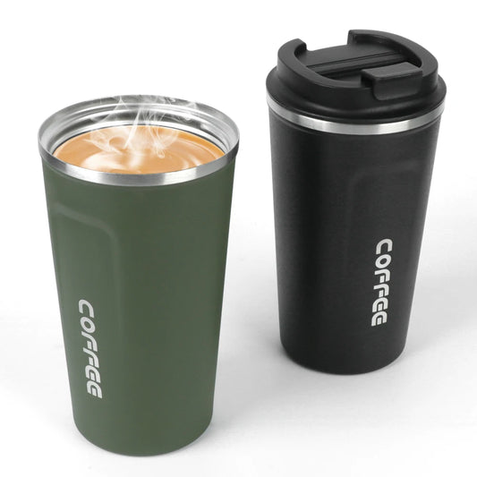 Premium Travel Coffee Mug - Double Wall Stainless Steel Thermos 380/510ML