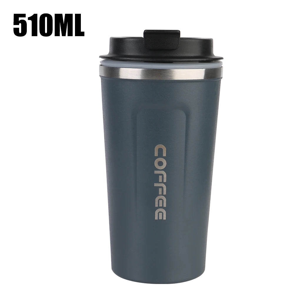 Travel Coffee Mug - Double Wall Stainless Steel Thermos.