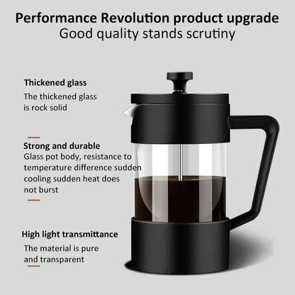 Premium 600ml French Press - Coffee Magic in Glass