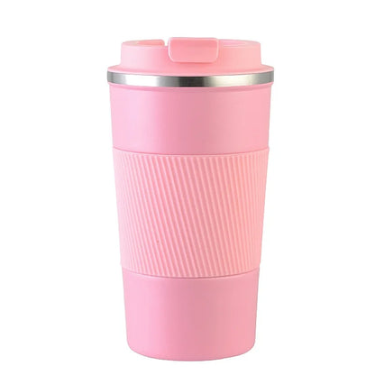 Car Coffee Thermos - Double Wall Stainless Steel.