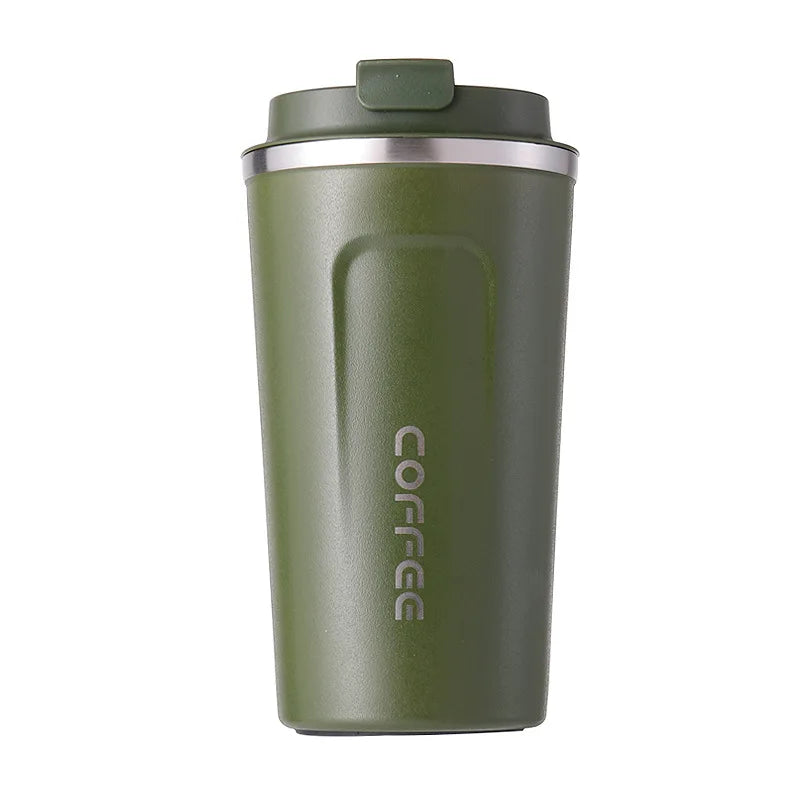 Car Coffee Thermos - Double Wall Stainless Steel.