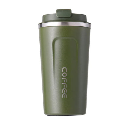 Car Coffee Thermos - Double Wall Stainless Steel.