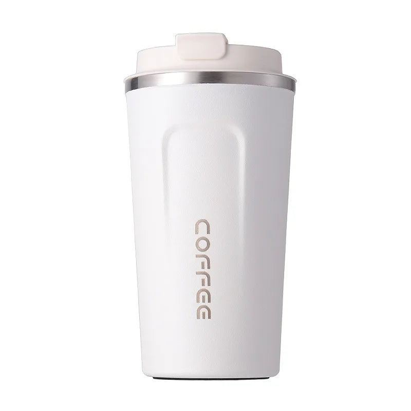 Car Coffee Thermos - Double Wall Stainless Steel.