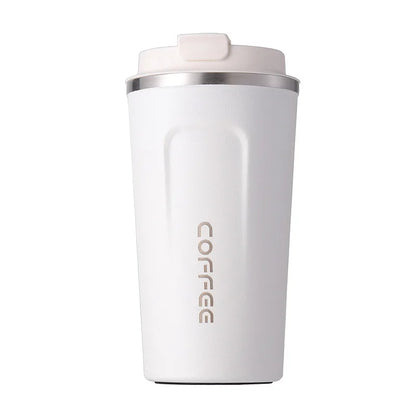 Car Coffee Thermos - Double Wall Stainless Steel.