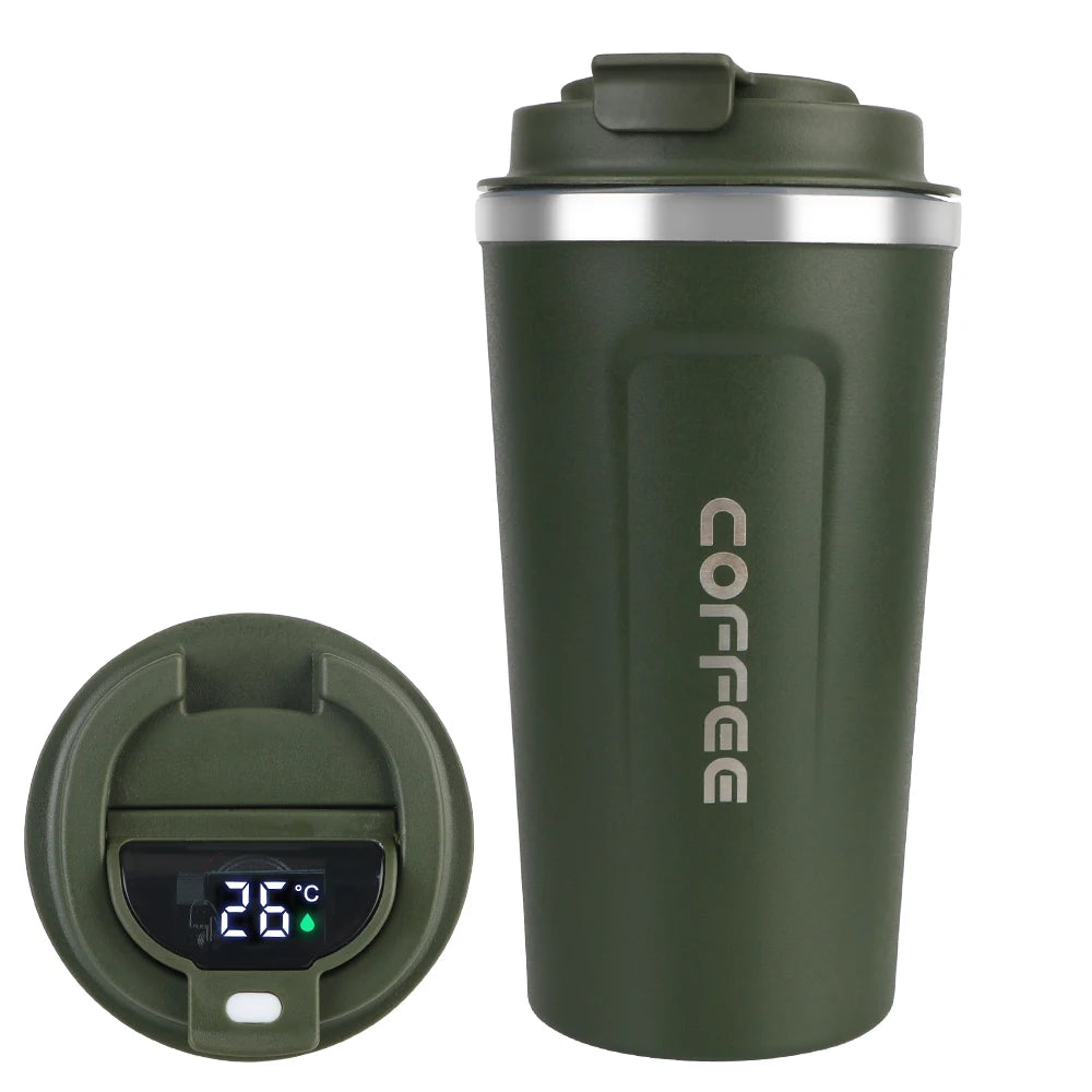 Travel Coffee Mug - Double Wall Stainless Steel Thermos.