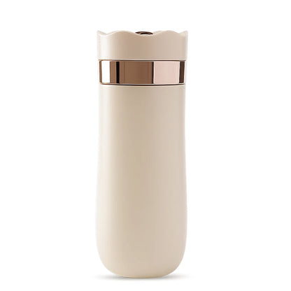 Premium Portable French Press Travel Mug - 320ml Stainless Steel Coffee Companion