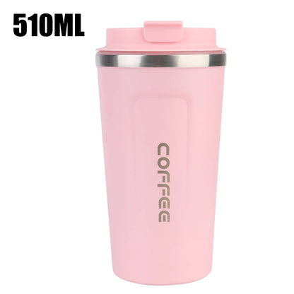 Travel Coffee Mug - Double Wall Stainless Steel Thermos.