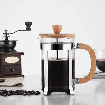 Premium Stainless Steel French Press - Coffee, Tea & Milk Frother