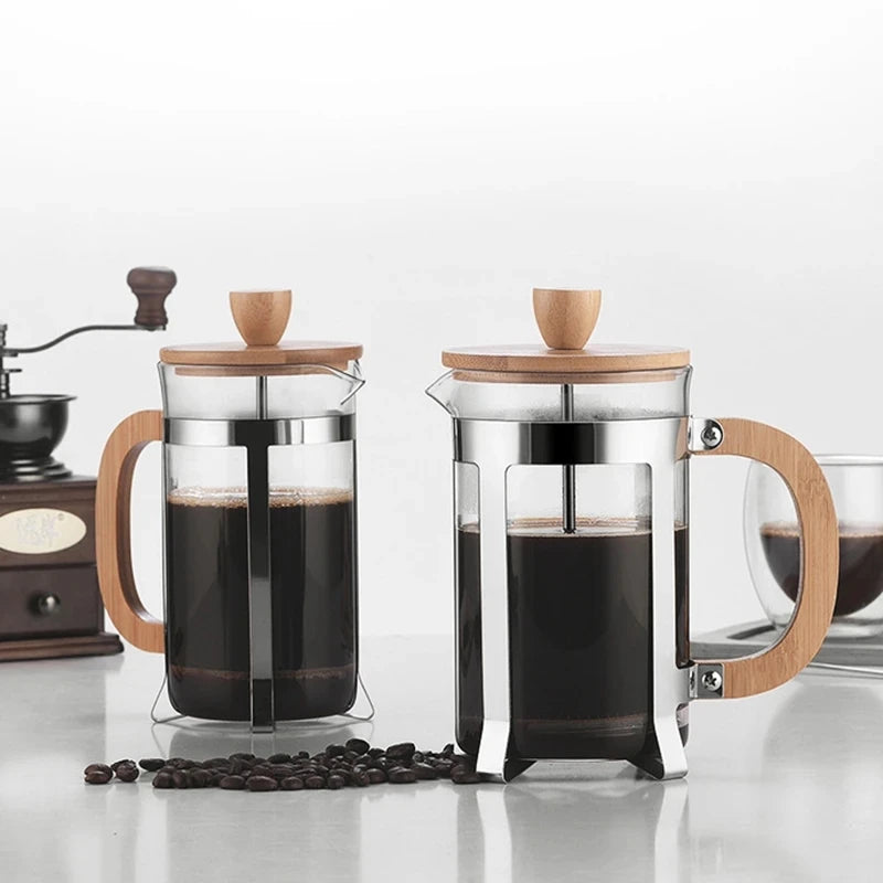 Premium Stainless Steel French Press - Coffee, Tea & Milk Frother