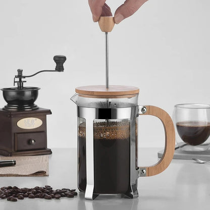 Premium Stainless Steel French Press - Coffee, Tea & Milk Frother