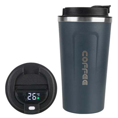 Travel Coffee Mug - Double Wall Stainless Steel Thermos.