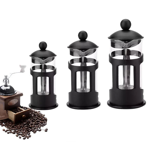 Premium Glass French Press Coffee Maker - 350/600/800ml