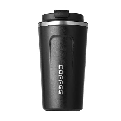 Car Coffee Thermos - Double Wall Stainless Steel.