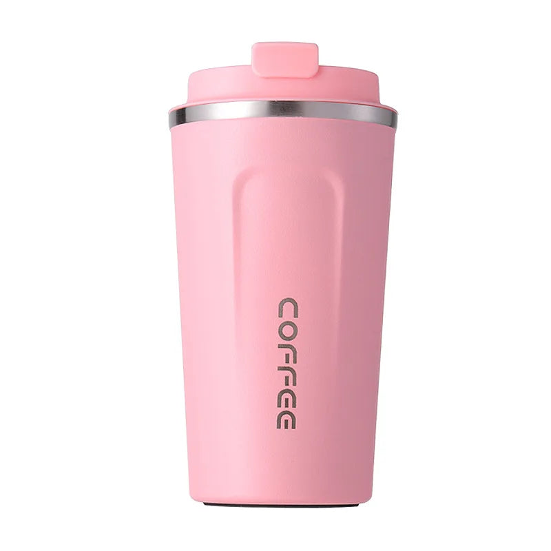 Car Coffee Thermos - Double Wall Stainless Steel.