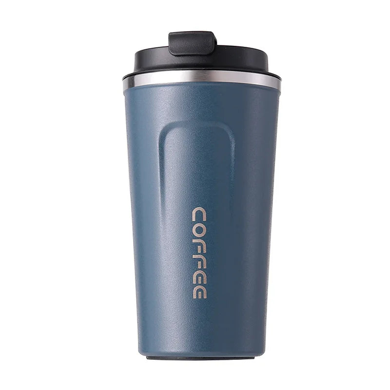 Car Coffee Thermos - Double Wall Stainless Steel.