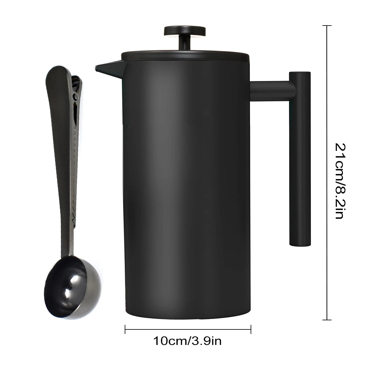Premium French Press Coffee Maker - Double Wall Stainless Steel